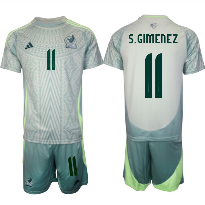 Men 2024-2025 Season Mexico away green #11 Soccer Jersey